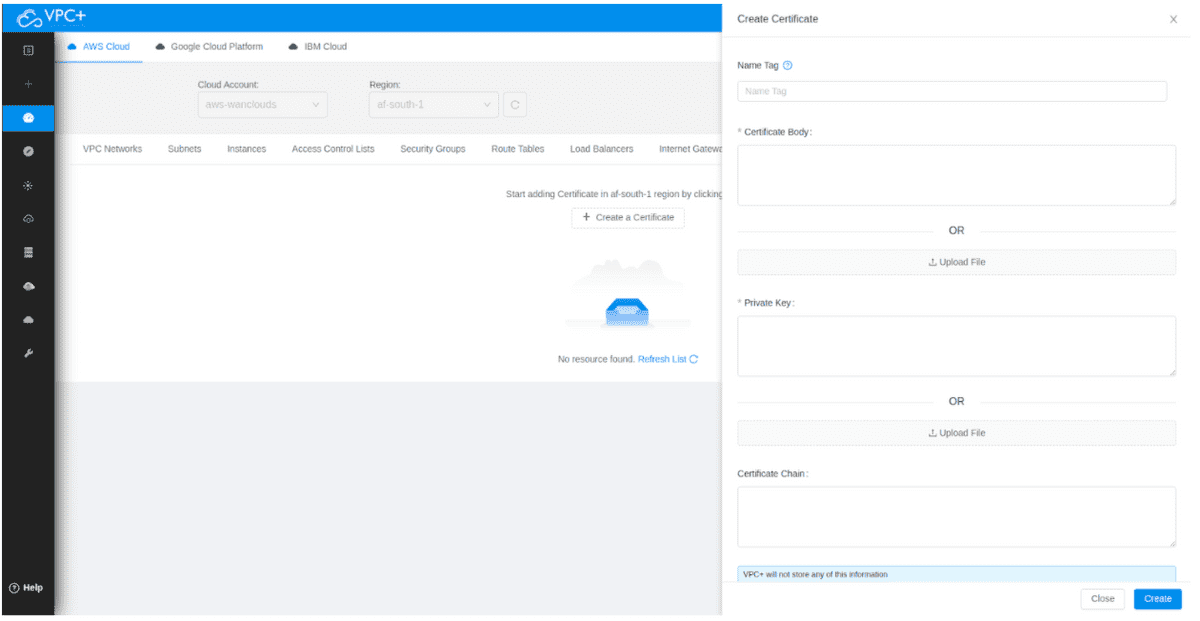 AWS Dashboard